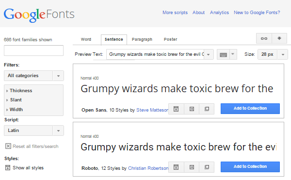 Polices Google