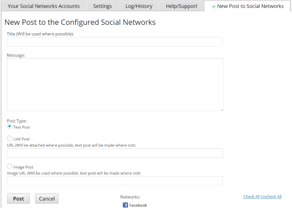 NextScripts Social Network Poster automatico 3