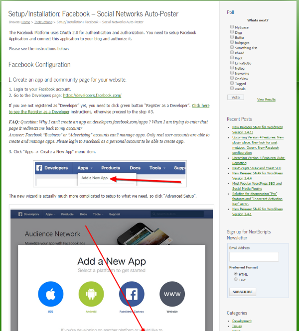 NextScripts Social Network Poster automatico 2