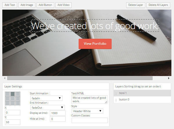 Interface utilisateur MotoPress