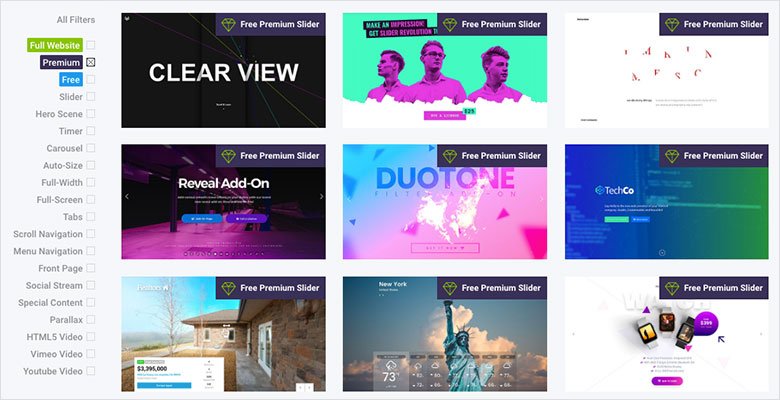 Revolution Slider - Template Slider