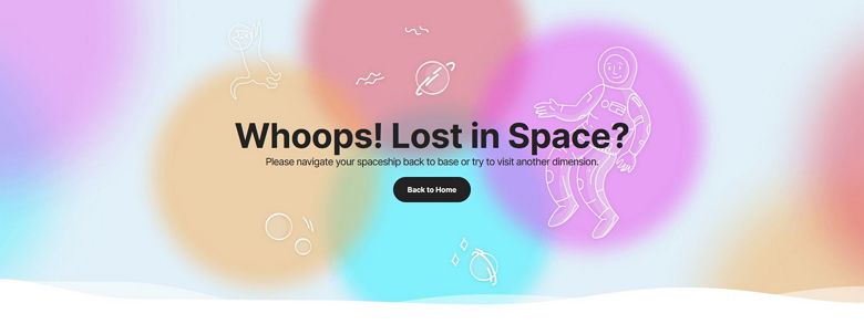 เทมเพลตหน้า WordPress 404 - Blurry