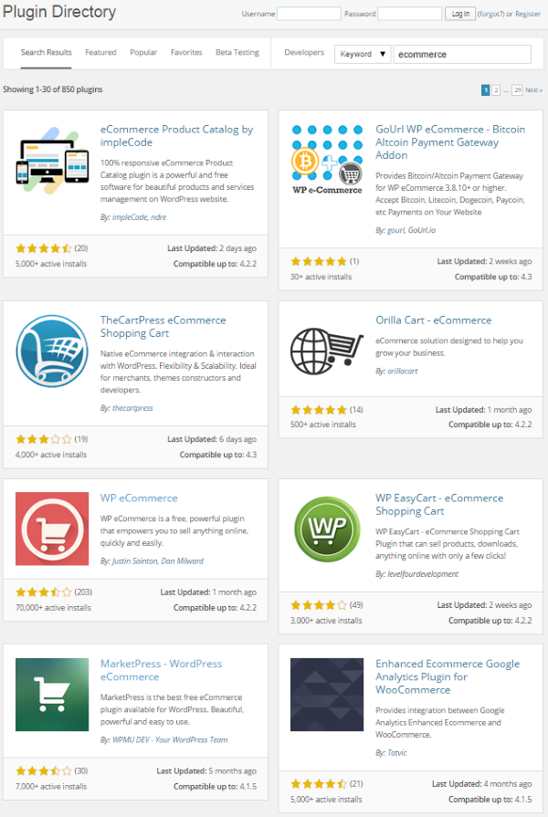 电子商务 WordPress