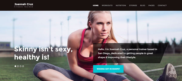 Tema WordPress del sito Web di Personal Trainer