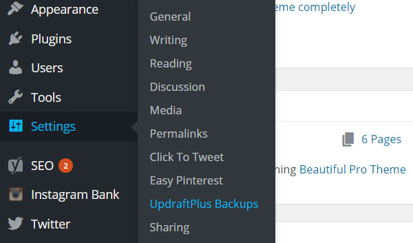 การตั้งค่า-updraftplus-การสำรองข้อมูล