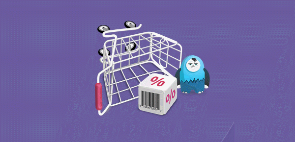 放棄されたショッピングカート