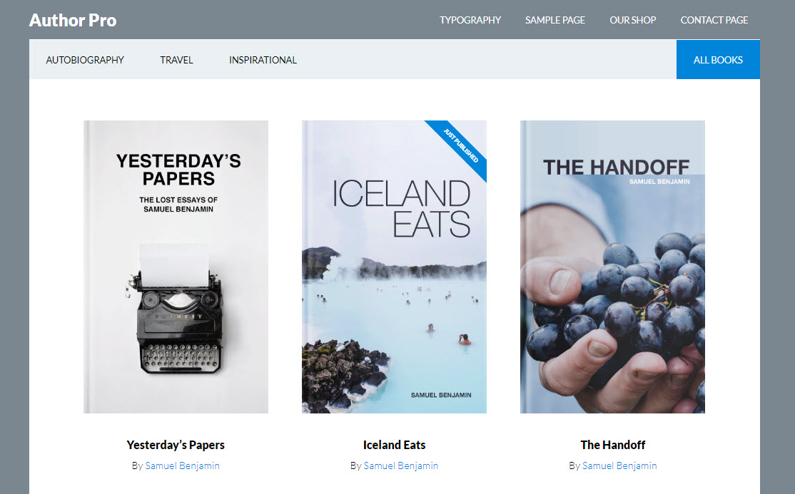 sitio web de autor con WordPress
