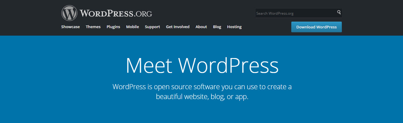 WordPress.orgホームページ