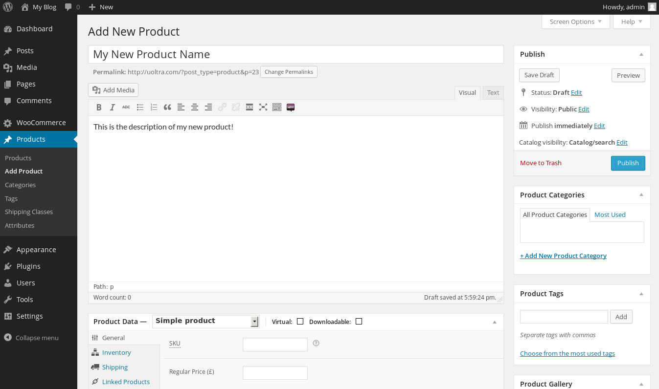 woocommerce_adding-продукты