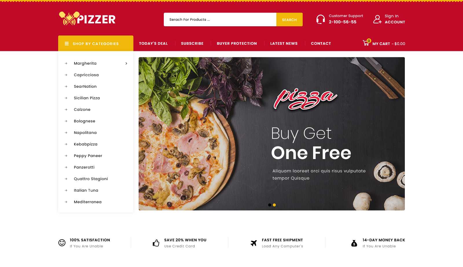 Pizzer-Restaurant-Geschäft