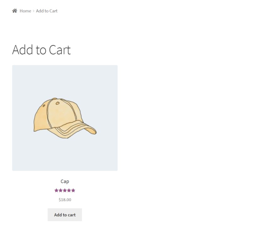 장바구니에 담기 위한 WooCommerce 단축 코드