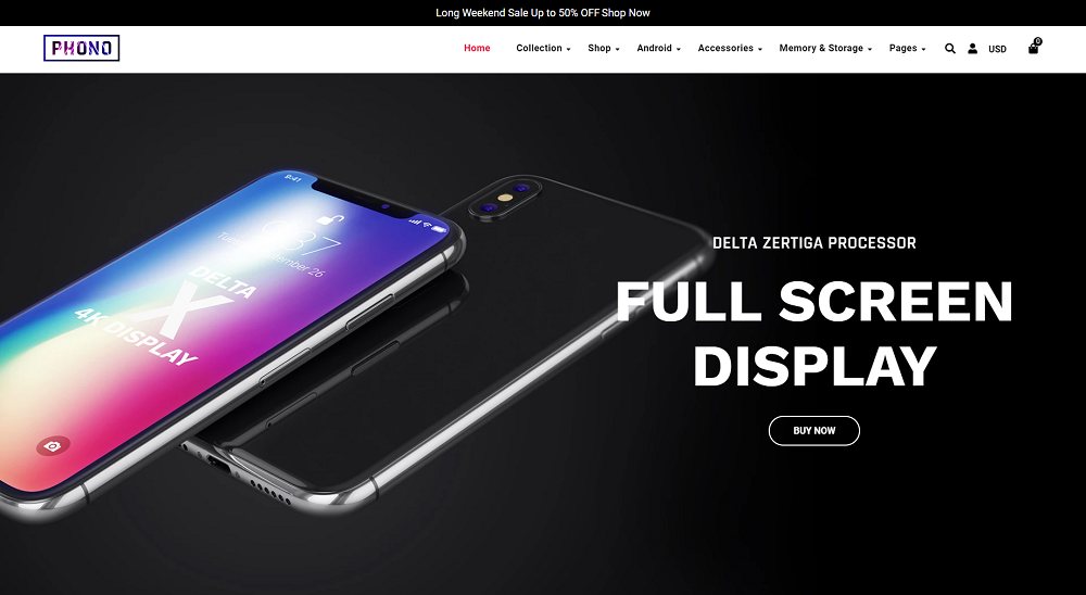 Negozio di telefoni cellulari e negozio di telefoni online Phono Tema Shopify
