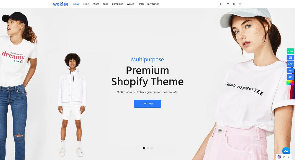 Wokiee Shopify tema del singolo prodotto