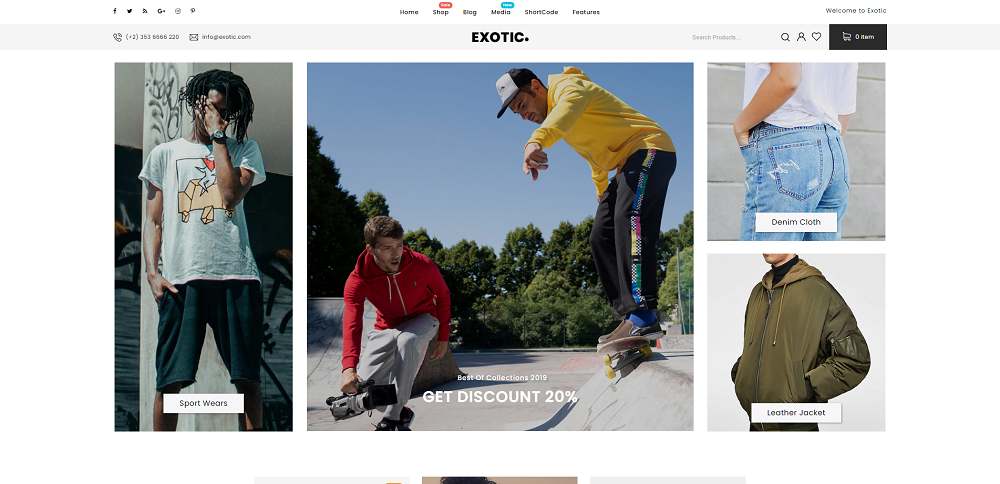 Exotisch: Responsives WooCommerce-Theme