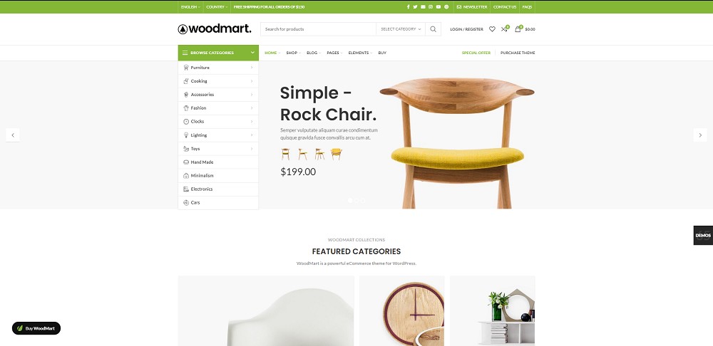 Responsives WooCommerce-WordPress-Theme von WoodMart