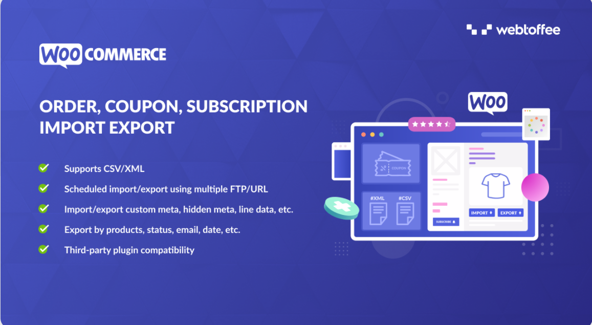 Esportazione degli ordini e importazione degli ordini per WooCommerce