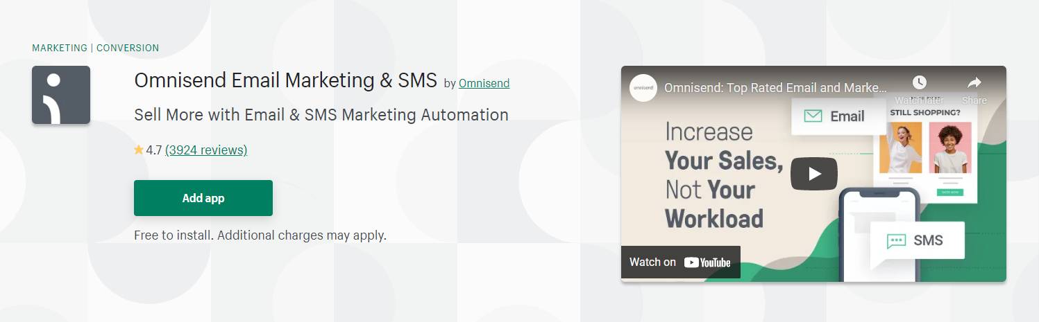 Omnisend Shopify 이메일 마케팅 앱