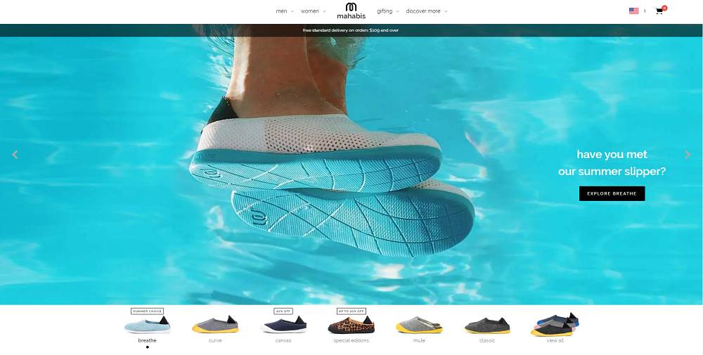 Mahabis - Melhor design de site de comércio eletrônico