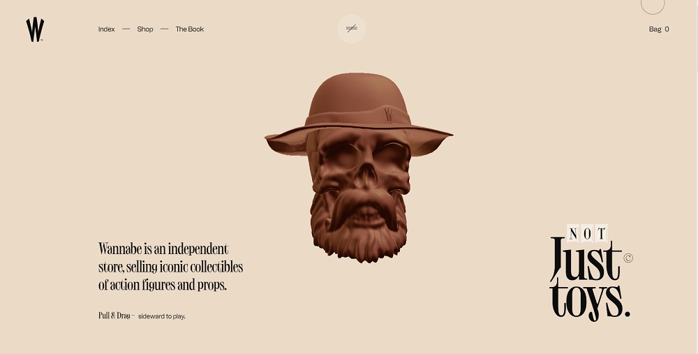Wannabe Toys - Melhor design de site de comércio eletrônico