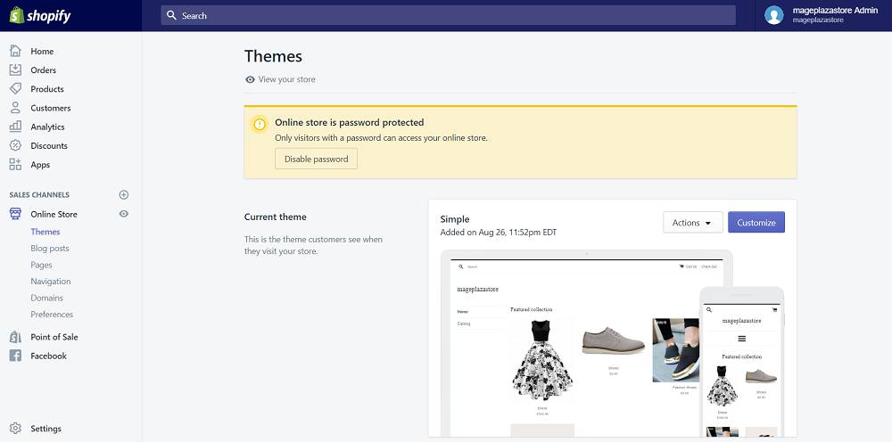 Shopify Store için bir tema seçin