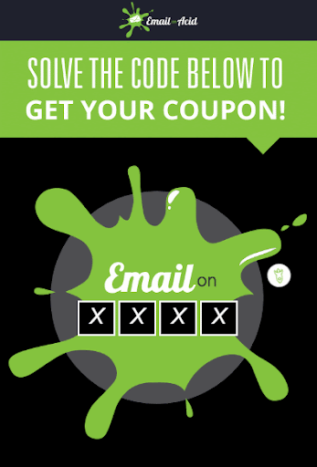 Cupom de e-mail para marketing de comércio eletrônico