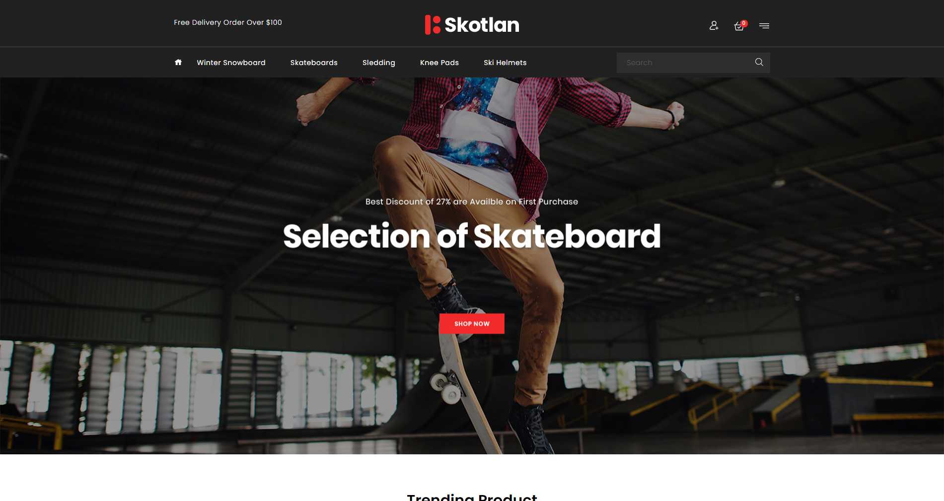 Skotlan - ธีมสเก็ตบอร์ดและกีฬา PrestaShop