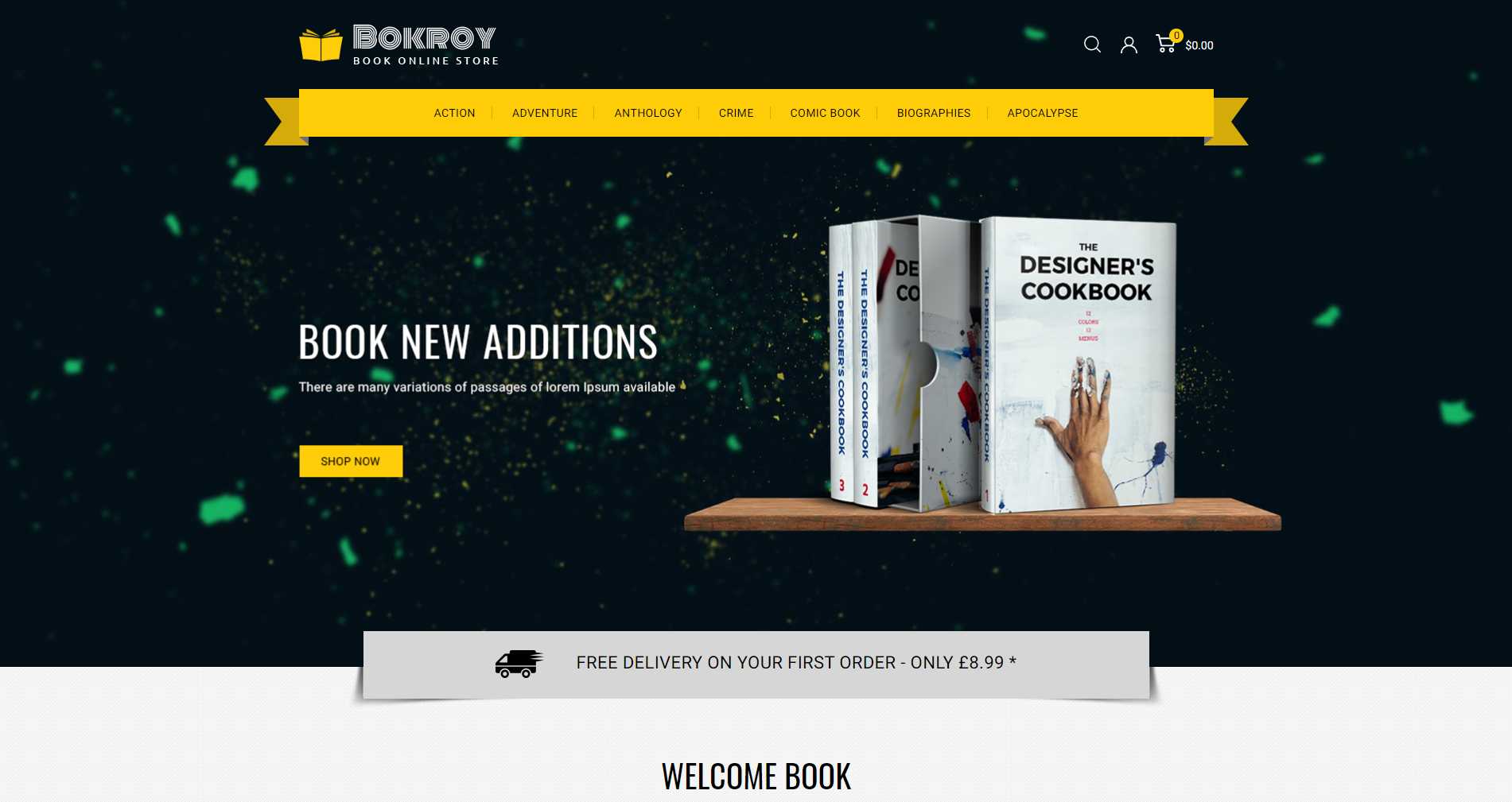 Bokroy_ หนังสือและเครื่องเขียน Prestashop Theme