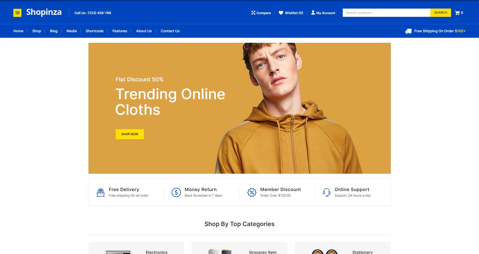 Shopinza - ธีม WooCommerce อิเล็กทรอนิกส์และแฟชั่น