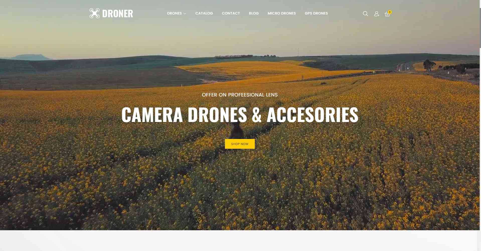 Droner Drone Camera Shopify Theme