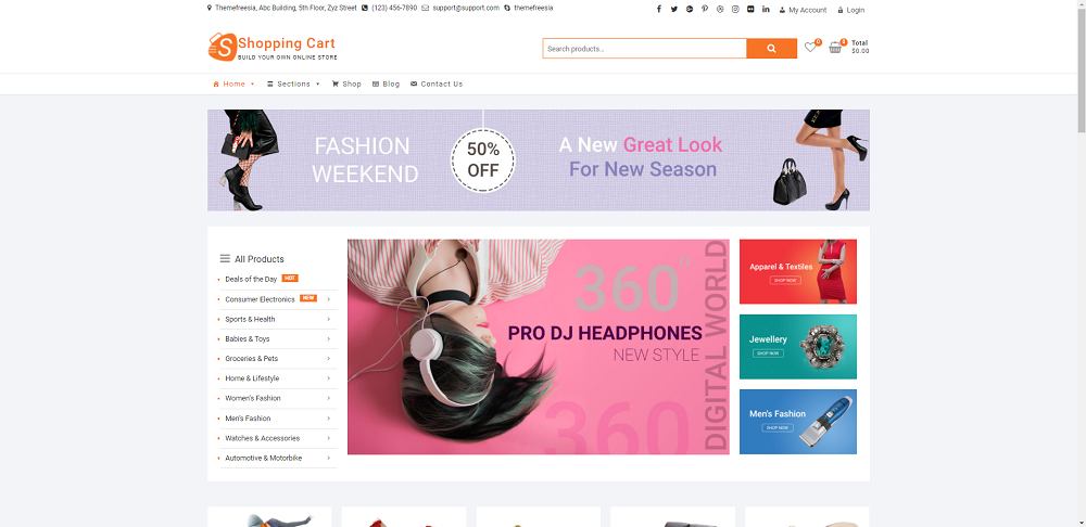 ตะกร้าสินค้า - ธีม WooCommerce ฟรี