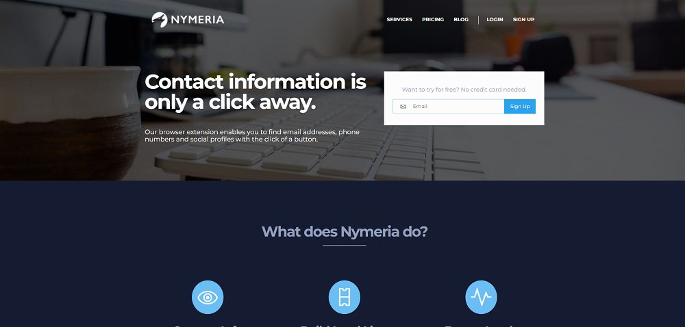 Nymeria - Melhor ferramenta de busca de e-mail