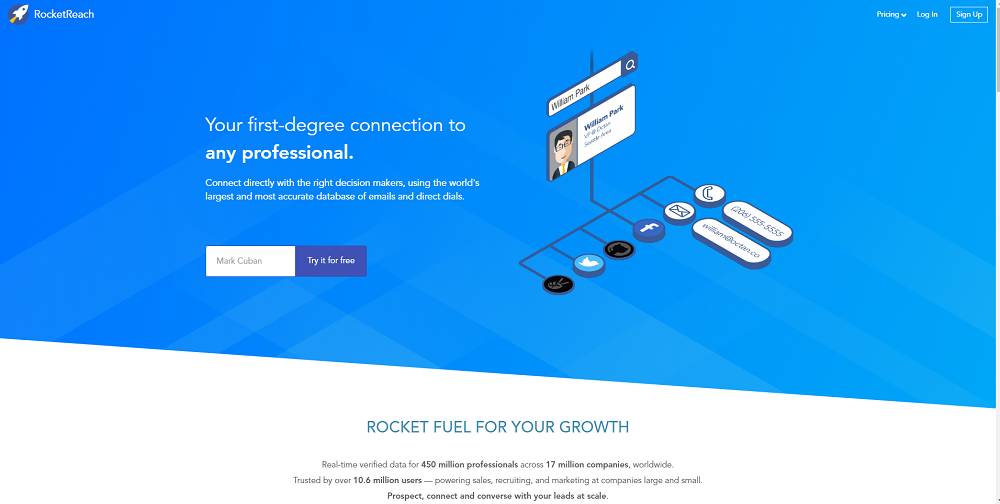 Rocketreach - Ferramenta de localização de e-mail | Ferramenta Localizador de Leads