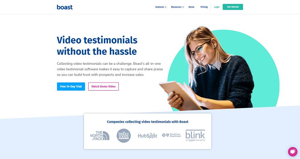 Logiciel de témoignage vidéo Boast