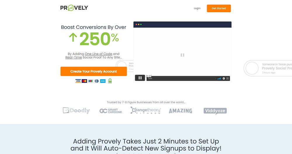 Outil Provely pour la preuve sociale sur n'importe quel site