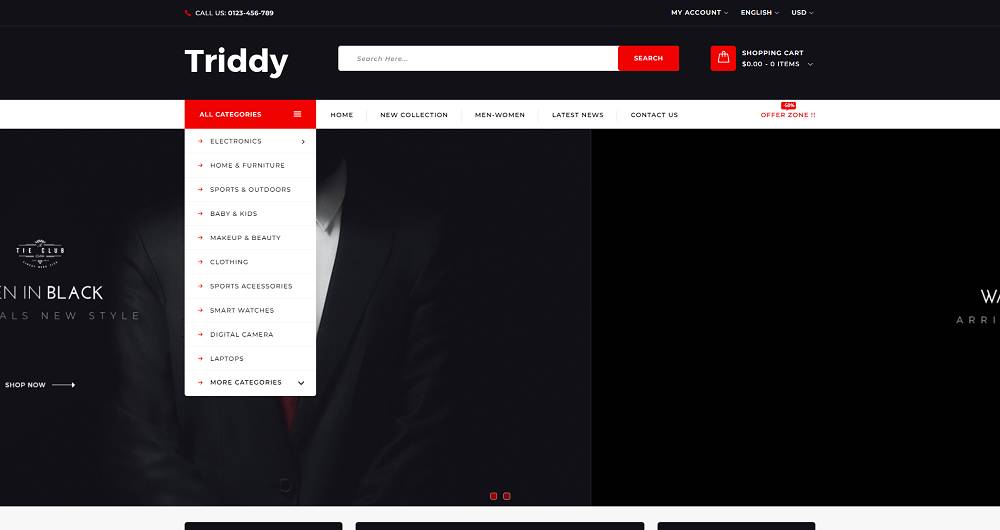 Triddy多目的ストアテンプレート