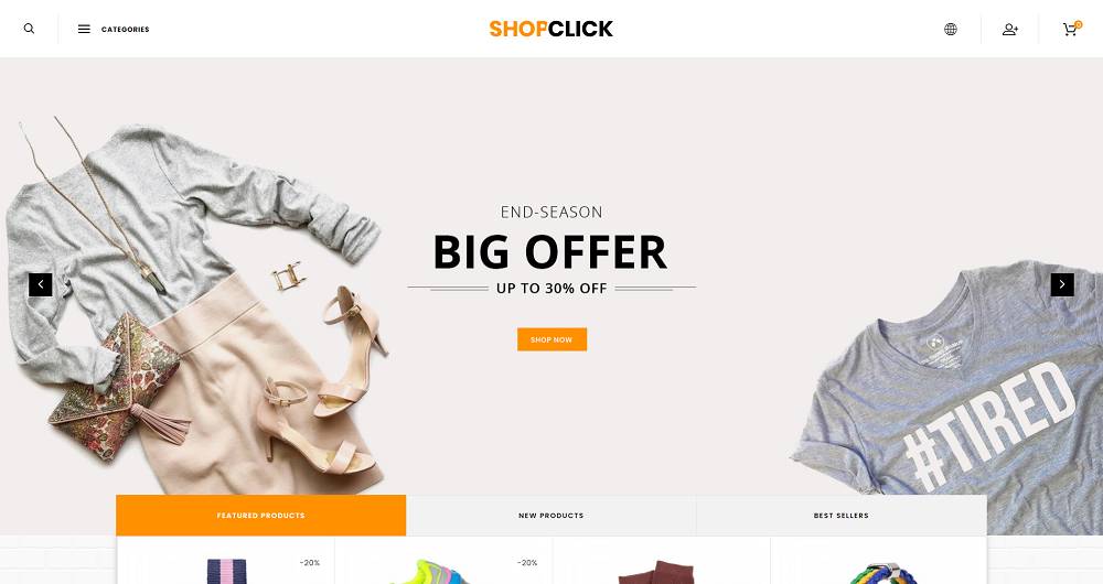 ShopClick-レスポンシブPrestashopテーマ