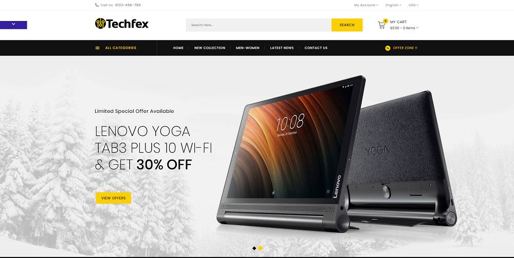 Techfex - Шаблон PrestaShop для цифрового магазина