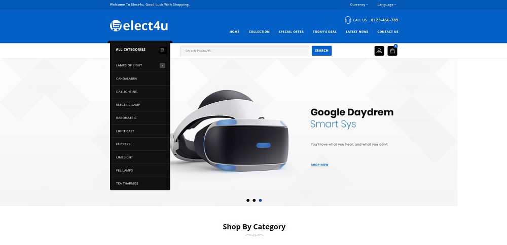 Elect4u - Адаптивные шаблоны Prestashop для электроники