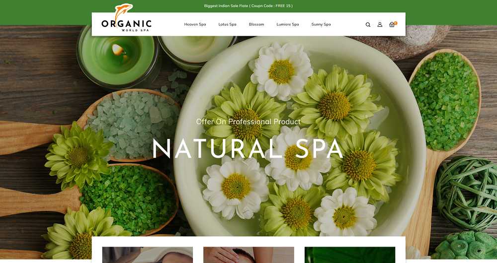 Template Spa & Toko Kecantikan Dunia Organik