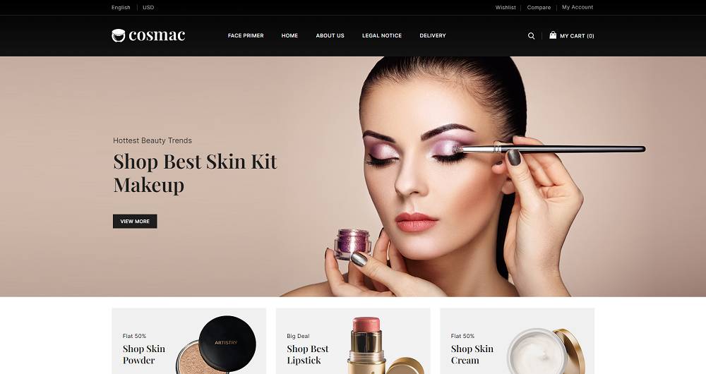 Templat PrestaShop Toko Kosmetik & Kecantikan Cosmac