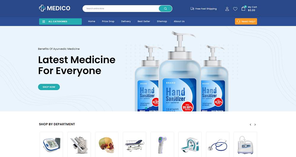 Medico - Templat PrestaShop Kesehatan, Kecantikan, Obat & Toko