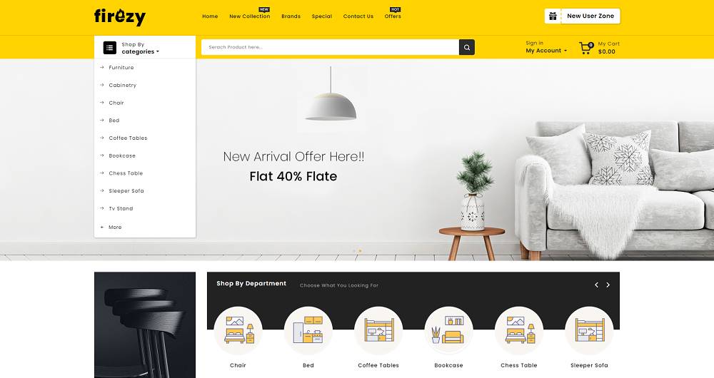 Firezy - адаптивная тема Prestashop 1.7