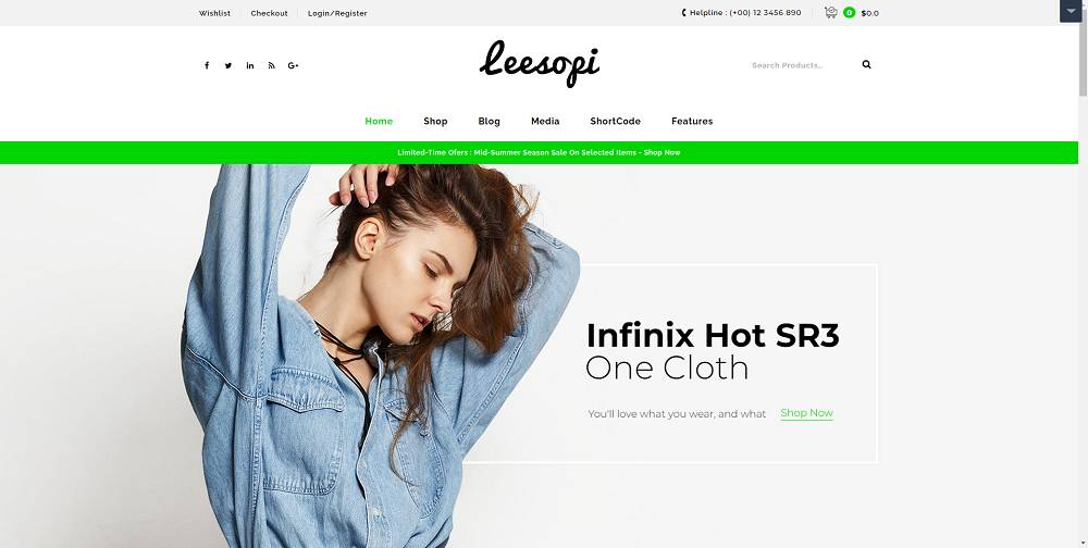 Leesopi-ファッション多目的WooCommerceテーマ