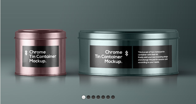 Psd 錫容器包裝 Vol3-免費樣機模板