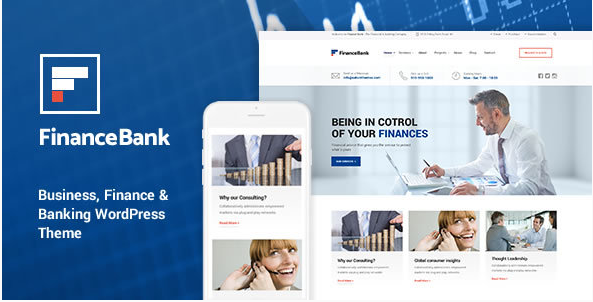 FinanceBank - Tema WordPress pentru afaceri, finanțe și servicii bancare