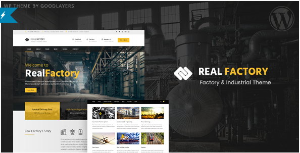 Real Factory - Temă WordPress pentru construcții