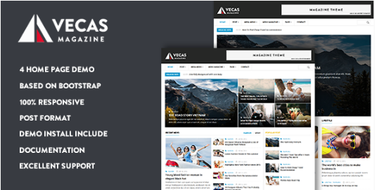 Vecas - Responsive Magazin News Drupal Theme