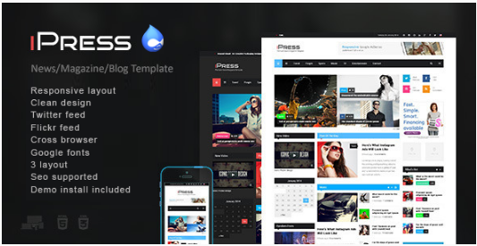 iPress - Responsive NewsMagazine Drupal-Theme