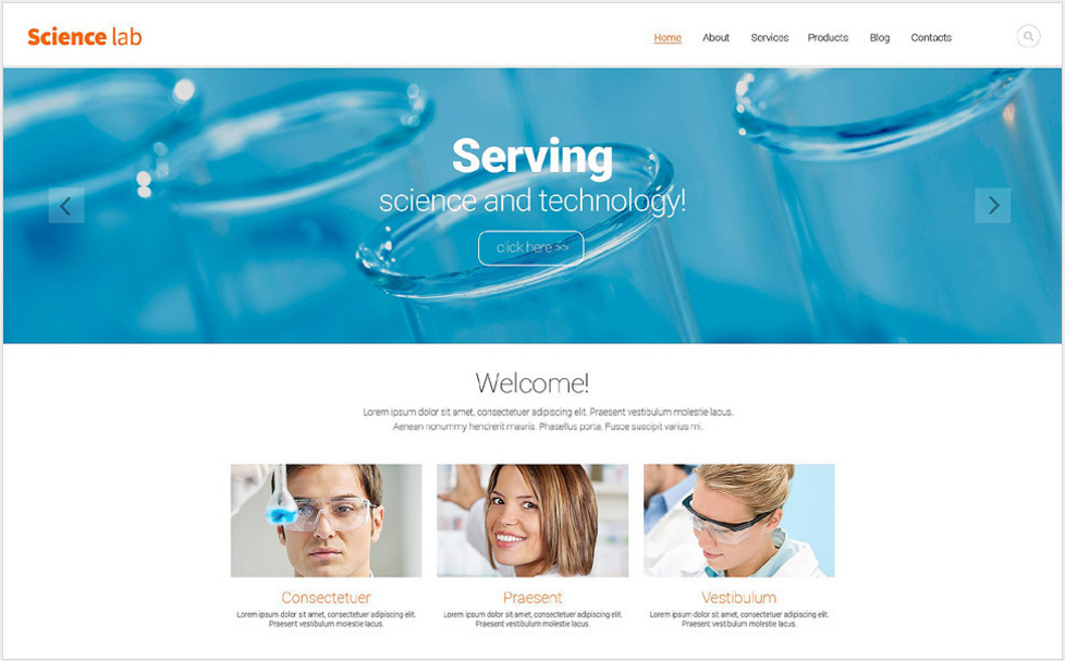 Шаблон Drupal научной лаборатории