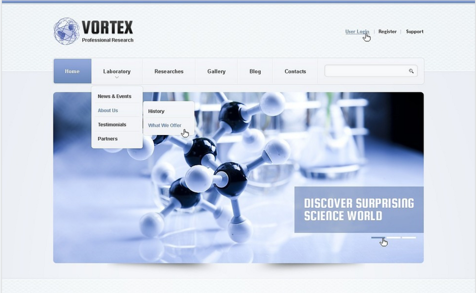 Шаблон Drupal Silver Science Lab